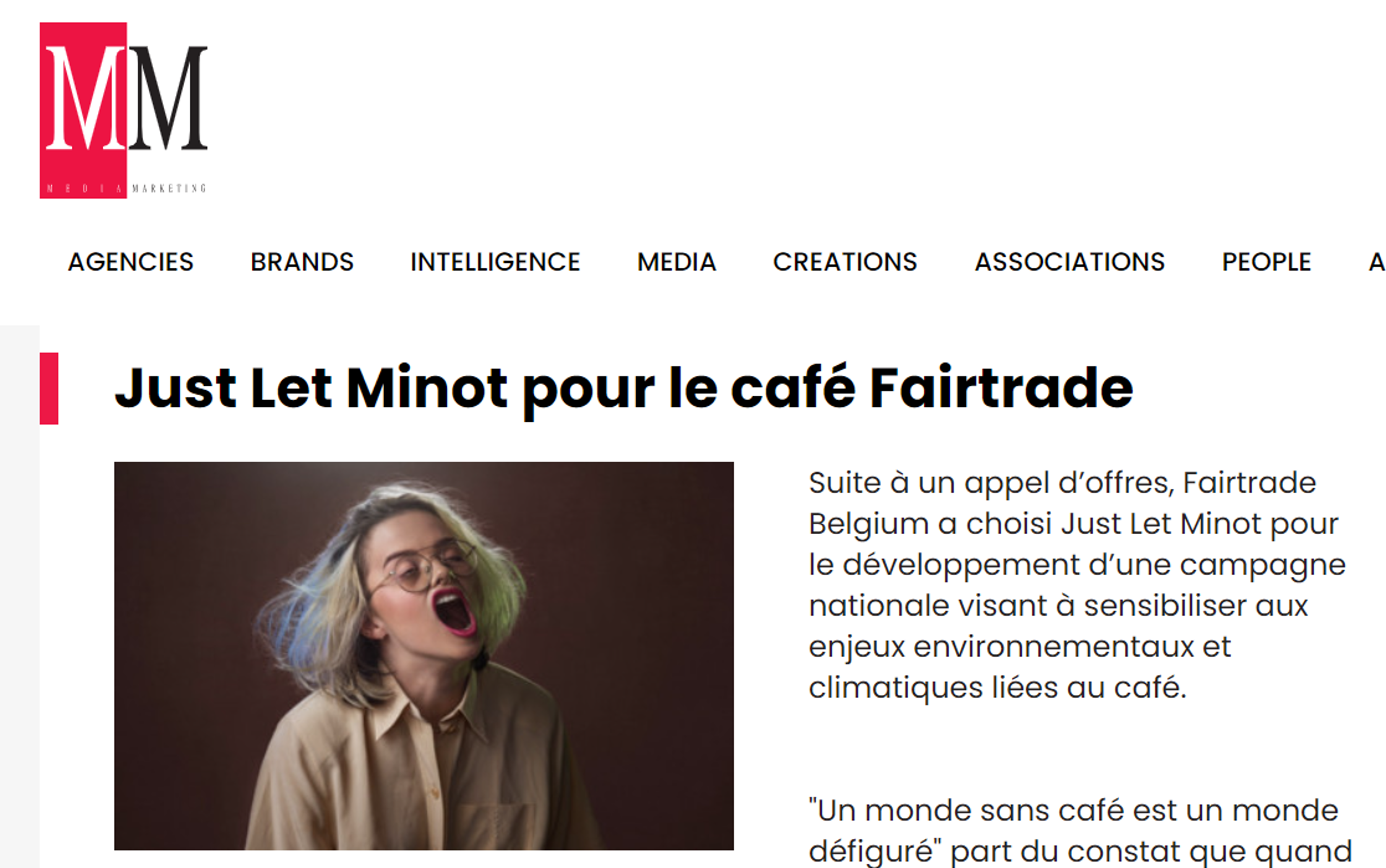 Read more about the article Media Marketing – Just Let Minot pour le café Fairtrade